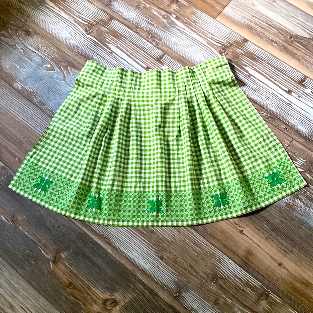 🍏Vintage🍏Embroidered Gingham Apron - Picture 1 of 3